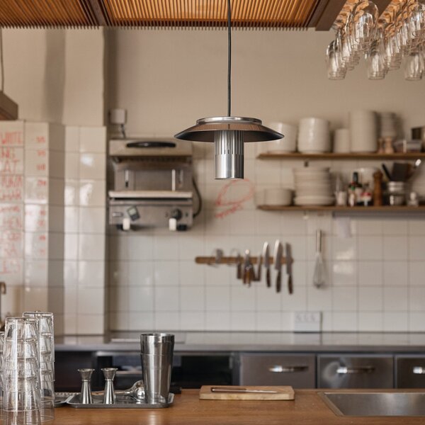 Závěsná svítidlo Pholc, Lille 24, stmívatelné, Metalická, Kuchyně, Hliník, Design