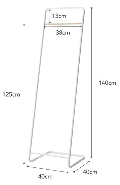 Bílý kovový stojan na oblečení Tower – YAMAZAKI