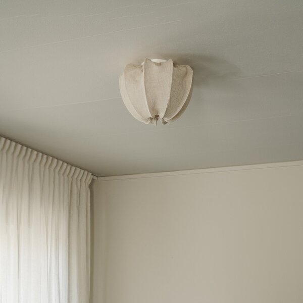 Stropní Lampa Watt & Veke, Anna, stmívatelné, Béžová, Ložnice, Tkanina / Textil, Design