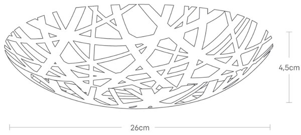 Černá kovová mísa na ovoce Yamazaki Tower 26 cm