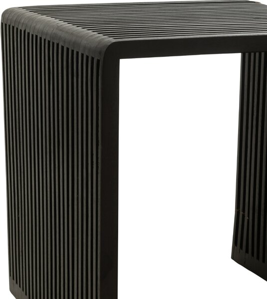 Set dvou černých dřevěných konferenčních stolků J-line Yella 50 x 45/40 x 40 cm