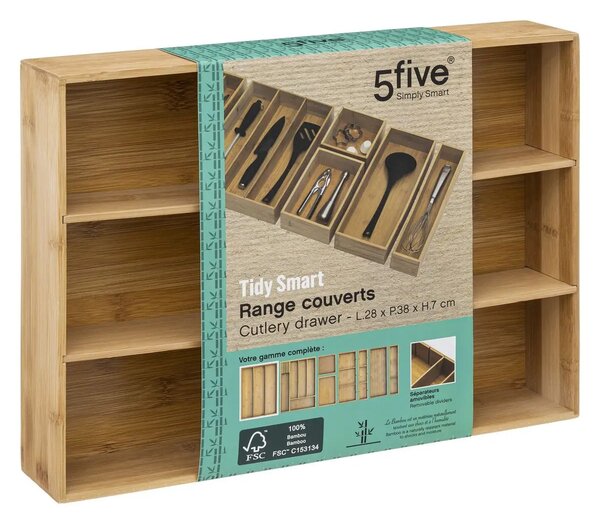 Organizér na kosmetiku BAMBOO, 3 přihrádky