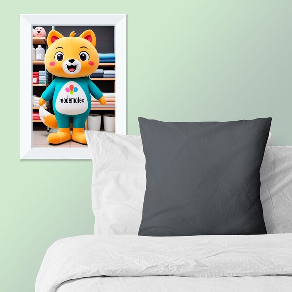 Jednobarevná bavlněná látka, 125 g/m², šíře 160 cm, grafitová