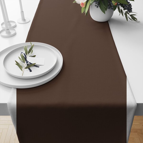 Jednobarevná bavlněná látka, 125 g/m², šíře 160 cm, hnědá
