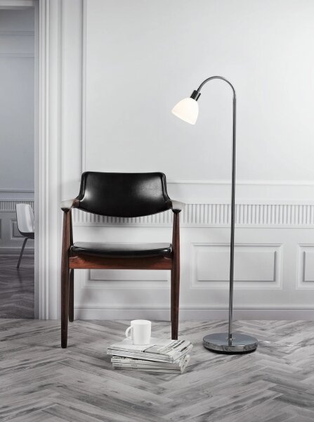 Nordlux - Stojací lampa RAY 1xE14/25W/230V lesklý chrom 153,5 cm