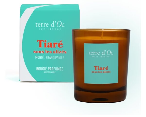 Terre d'Oc Tiaré sous les alizés Vonná svíčka, 180 g