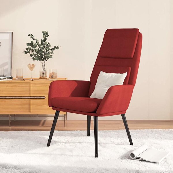 Relaxační křeslo vínové textil 341320
