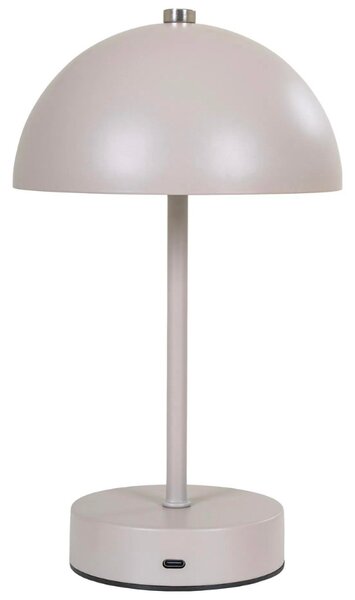 Nordic Living Pískově hnědá kovová nabíjecí stolní LED lampa Halle