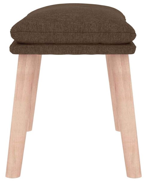 Podnožka hnědá 45 x 29,5 x 35 cm textil 341427
