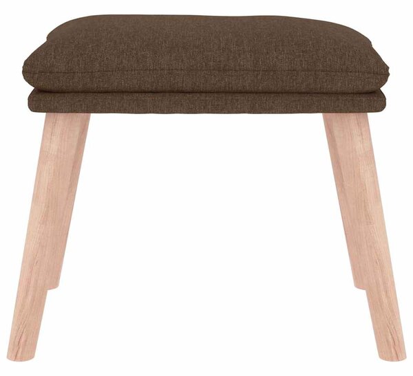 Podnožka hnědá 45 x 29,5 x 35 cm textil 341427