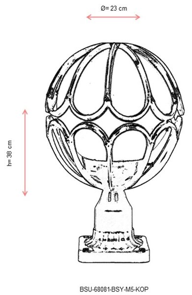 ASIR Venkovní lampa BSU-68081 černá
