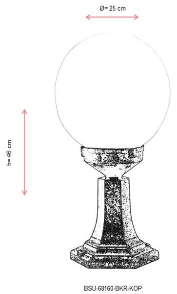 ASIR Venkovní lampa BSU-68160 hnědá