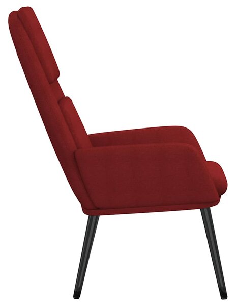 Relaxační křeslo vínové textil 341320