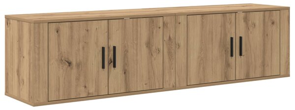 Nástěnný TV skříňový set 2 ks Artisanový dub Kompozitní dřevo 3415586