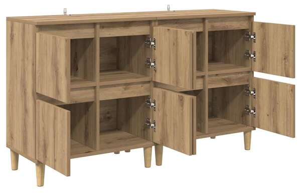 Konzole 2 ks Artisanový dub 60 x 35 x 70 cm Kompozitní dřevo 3415587