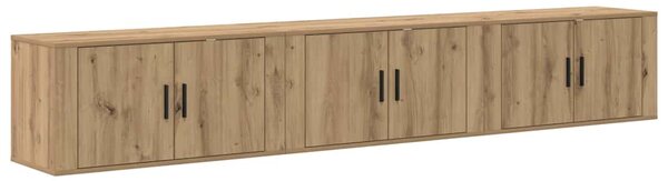 Nástěnný TV skříňový set 3 ks Artisanový dub Kompozitní dřevo 3415582