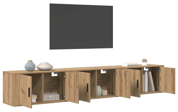 Nástěnný TV skříňový set 3 ks Artisanový dub Kompozitní dřevo 3415582