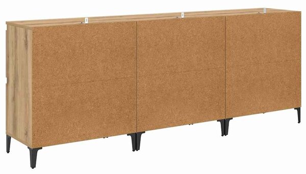 Konzole 3 ks Artisanový dub 60 x 35 x 70 cm Kompozitní dřevo 3415581