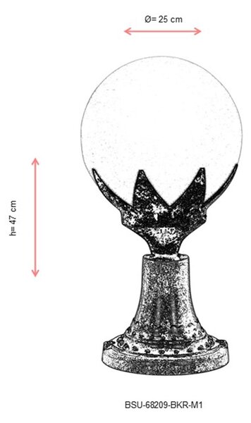 ASIR Venkovní lampa BSU-68209 hnědá