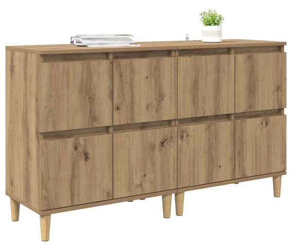 Konzole 2 ks Artisanový dub 60 x 35 x 70 cm Kompozitní dřevo 3415587