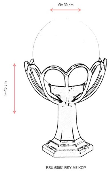 ASIR Venkovní lampa BSU-68081 černá