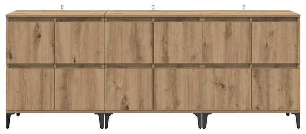 Konzole 3 ks Artisanový dub 60 x 35 x 70 cm Kompozitní dřevo 3415581