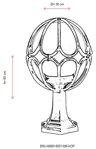 ASIR Venkovní lampa BSU-68081 černá