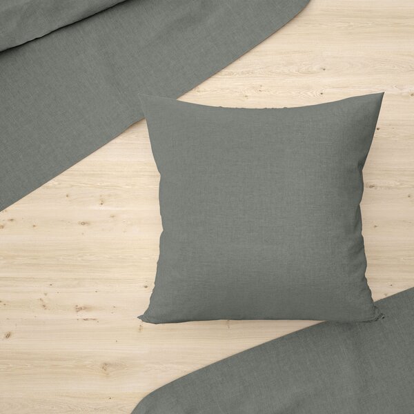 Jednobarevná bavlněná látka, 125 g/m², šíře 160 cm, tmavě šedá