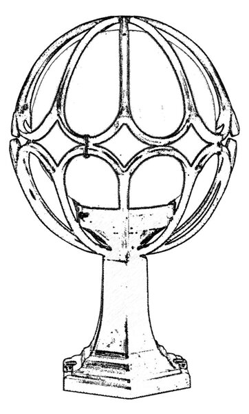 ASIR Venkovní lampa BSU-68081 černá