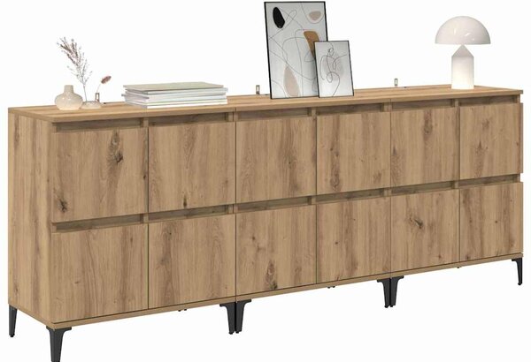 Konzole 3 ks Artisanový dub 60 x 35 x 70 cm Kompozitní dřevo 3415581