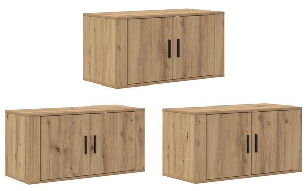 Nástěnný TV skříňový set 3 ks Artisanový dub Kompozitní dřevo 3415582