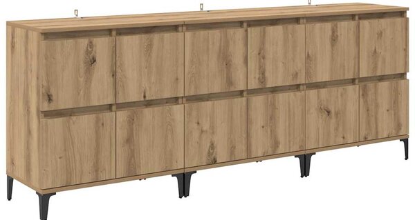 Konzole 3 ks Artisanový dub 60 x 35 x 70 cm Kompozitní dřevo 3415581