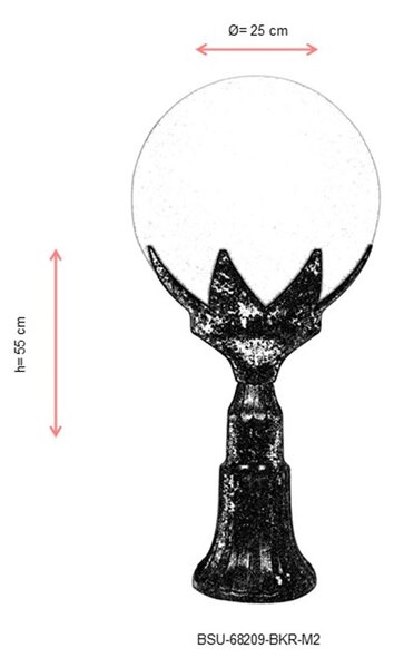 ASIR Venkovní lampa BSU-68209 hnědá