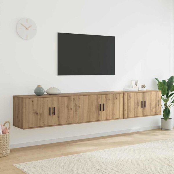Nástěnný TV skříňový set 3 ks Artisanový dub Kompozitní dřevo 3415582