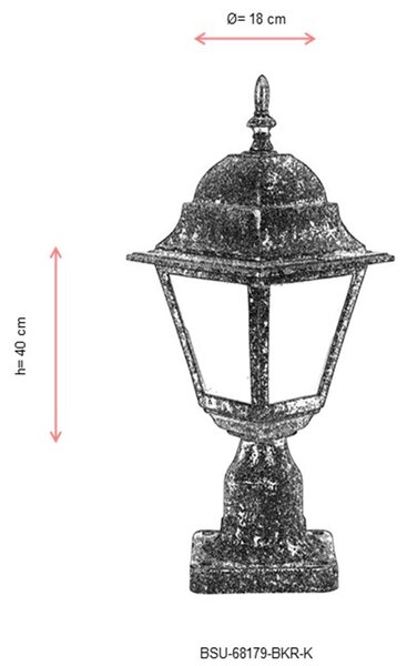 ASIR Venkovní lampa BSU-68179 hnědá