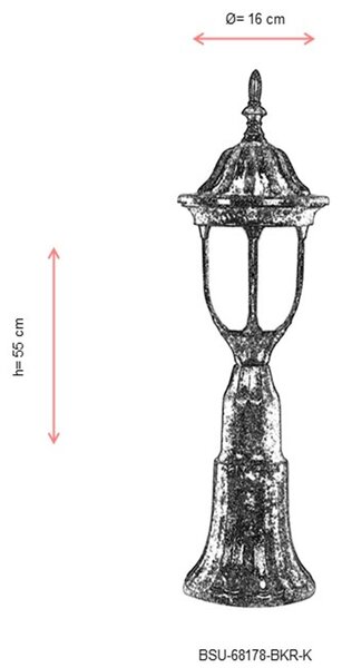 ASIR Venkovní lampa BSU-68178 hnědá