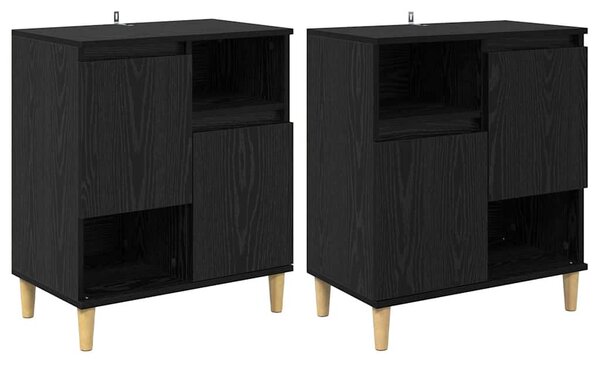 Konzole 2 ks Černý dub 60 x 35 x 70 cm Kompozitní dřevo 3415589