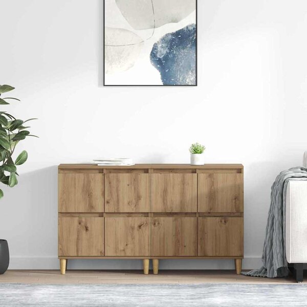 Konzole 2 ks Artisanový dub 60 x 35 x 70 cm Kompozitní dřevo 3415587