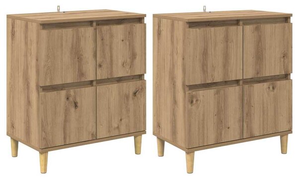 Konzole 2 ks Artisanový dub 60 x 35 x 70 cm Kompozitní dřevo 3415587