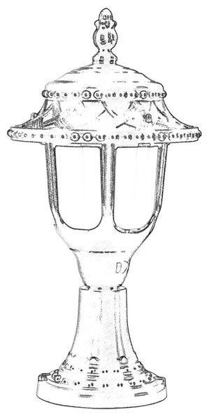 ASIR Venkovní lampa BSU-68180 černá
