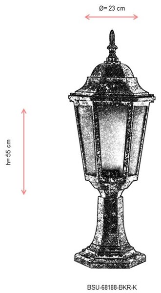 ASIR Venkovní lampa BSU-68188 hnědá
