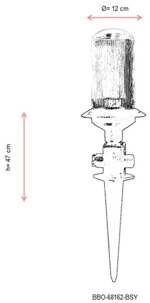 ASIR Venkovní lampa BBO-68162 černá
