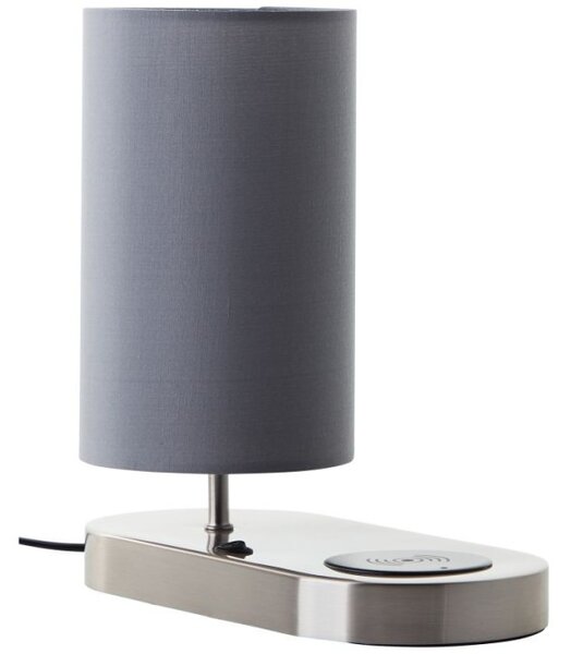 Brilliant 60091/68 Stolní lampa CLARIE šedá, bezdrátové nabíjení