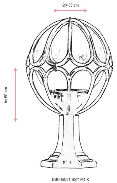 ASIR Venkovní lampa BSU-68081 černá