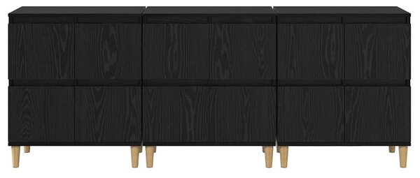 Konzole 3 ks Černý dub 60 x 35 x 70 cm Kompozitní dřevo 3415591