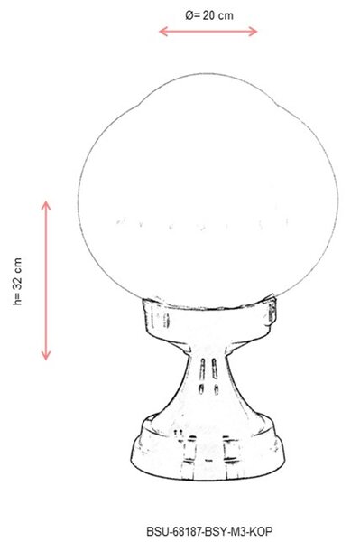 ASIR Venkovní lampa BSU-68187 černá