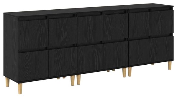 Konzole 3 ks Černý dub 60 x 35 x 70 cm Kompozitní dřevo 3415591
