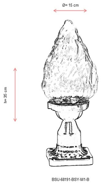 ASIR Venkovní lampa BSU-68191 černá
