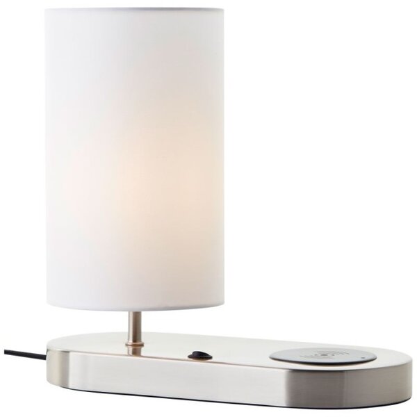 Brilliant 60091/75 Stolní lampa CLARIE bílá, bezdrátové nabíjení