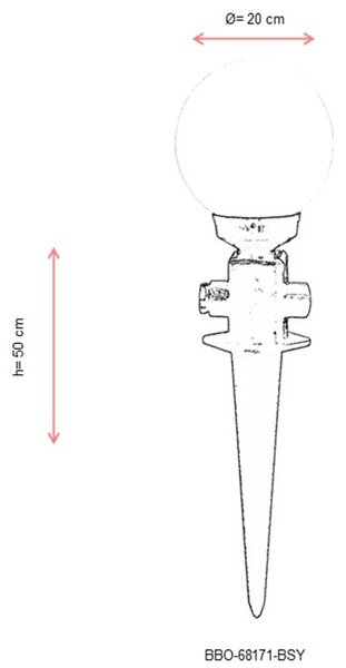 ASIR Venkovní lampa BBO-68171 černá